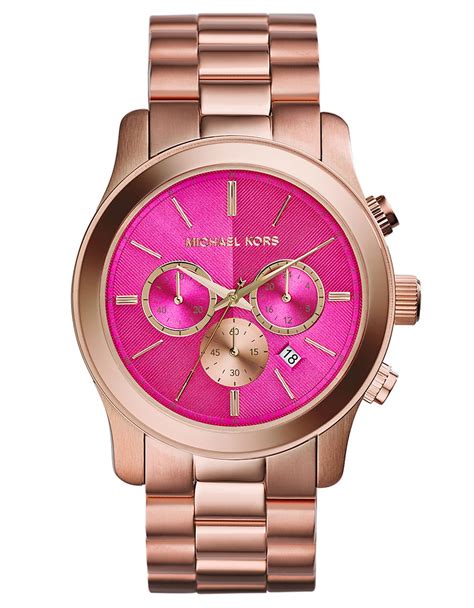 rose pink michael kors watch